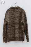 SWAYING 24 Autumn and Winter Mohair Gradient Cuffs Crochet Jacket SW-SW24AW1T95-HZ Flower Brown